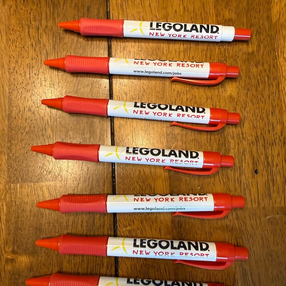 Lego Red and White Legoland New York Resort Promotional Pens